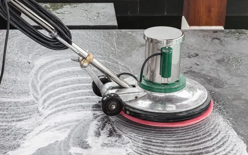 Commercial floor stripping and waxing